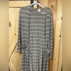 Buckle Daytrip pink striped cardigan long- large